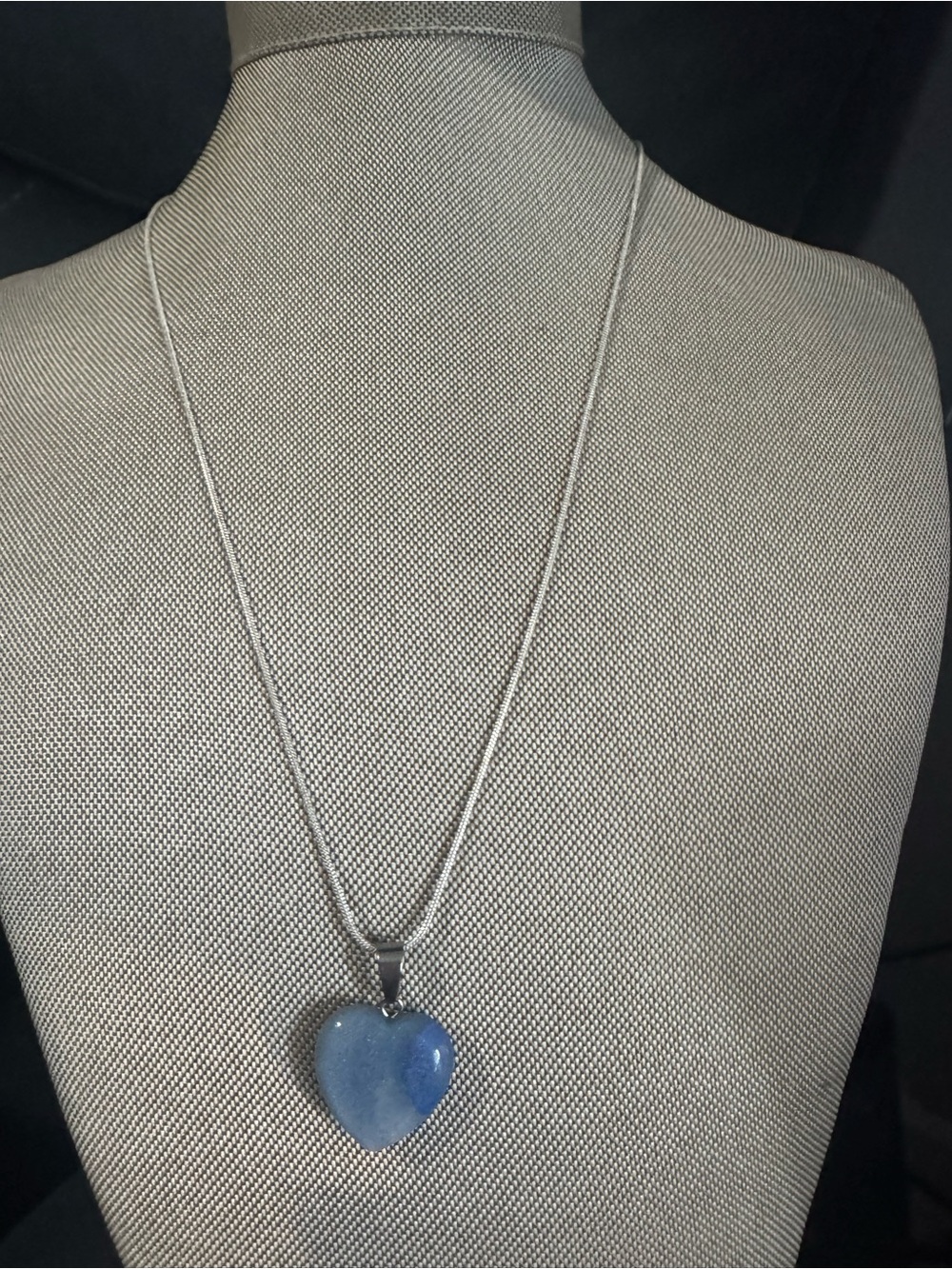 Blue Heart Pendant Necklace - Women Jewelry